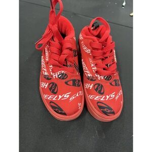 Heelys Pro 20 Prints Logo Wheeled Shoes Sneakers Red Sz 1 (YOUTH)